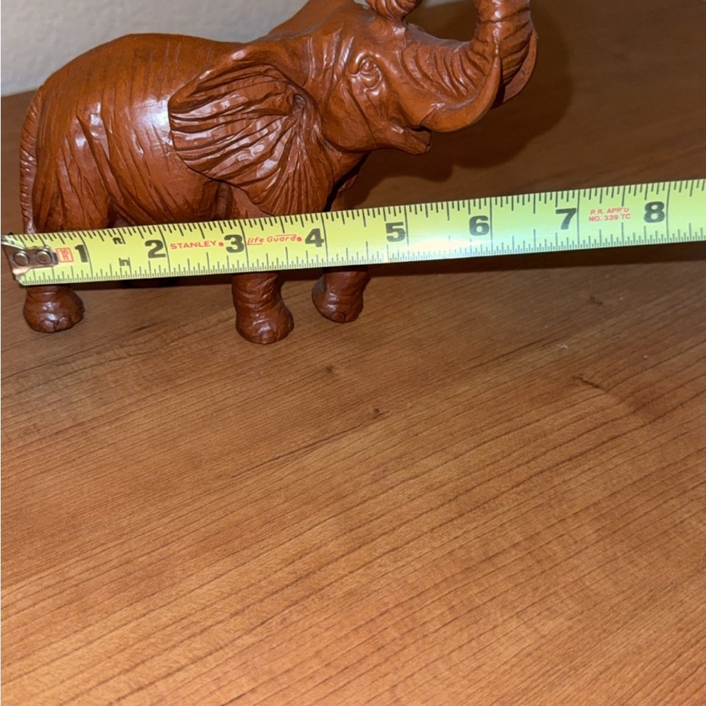 Vintage Hand Carved Rosewood Wooden
Elephant Indian-style Ceremonial Elephant - Picture 8 of 8